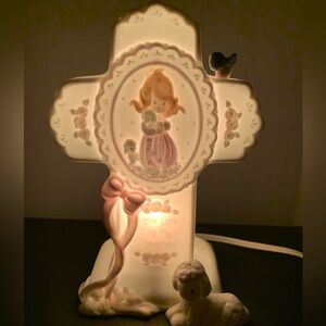 Precious Moments The Lord is My Shepherd Nightlight Lamp Communion Christening